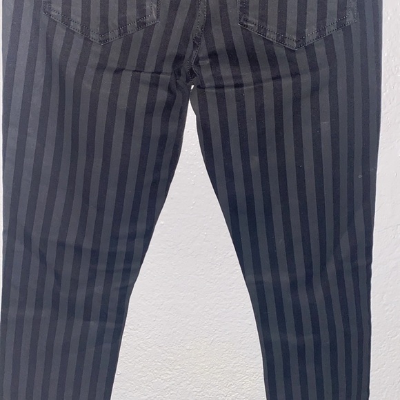Pistola Shadow Stripe Audrey Skinny Jeans Cropped Ankle Raw Frayed Hem NEW - Picture 7 of 10